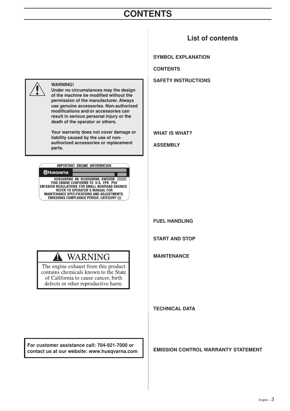 Husqvarna 322 L User Manual | Page 3 / 36