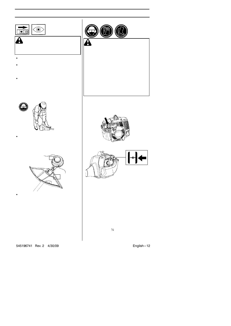 Starting and stopping | Husqvarna 128L User Manual | Page 12 / 22