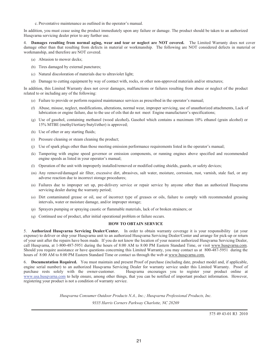 Husqvarna 96193006500 User Manual | Page 21 / 24