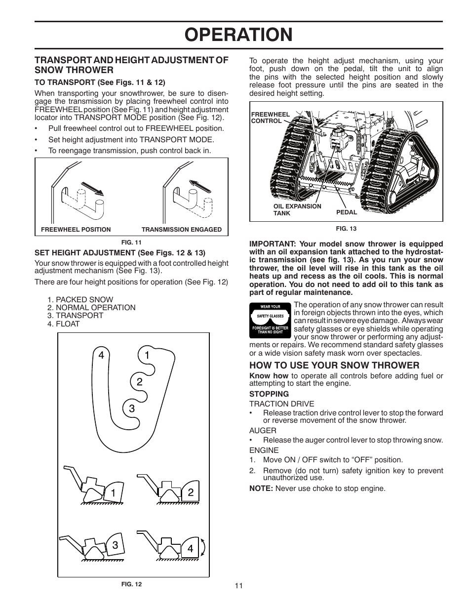 Operation | Husqvarna 1827EXLT User Manual | Page 11 / 28