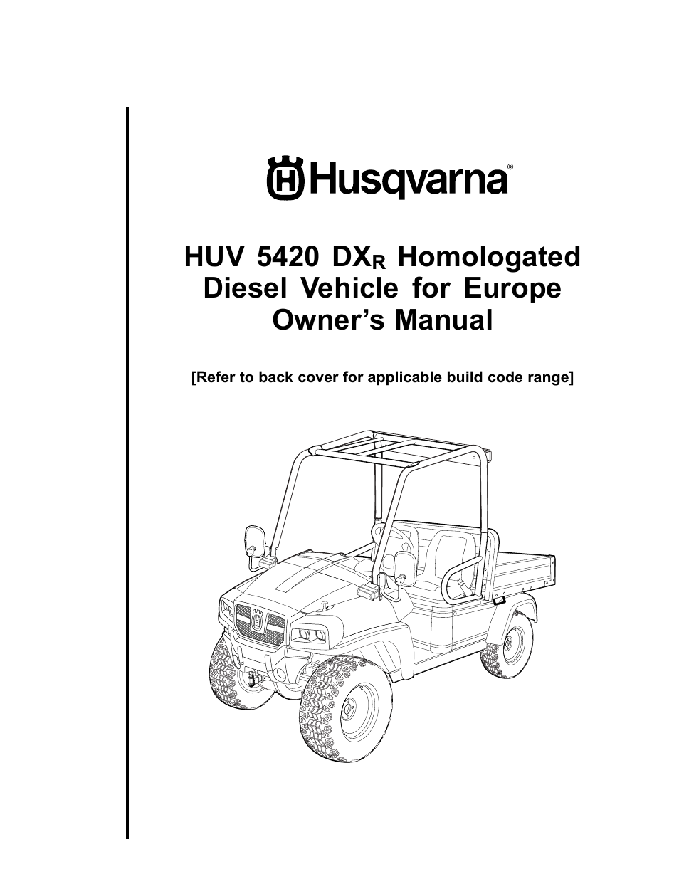 Husqvarna HUV 5420 DXR User Manual | 56 pages