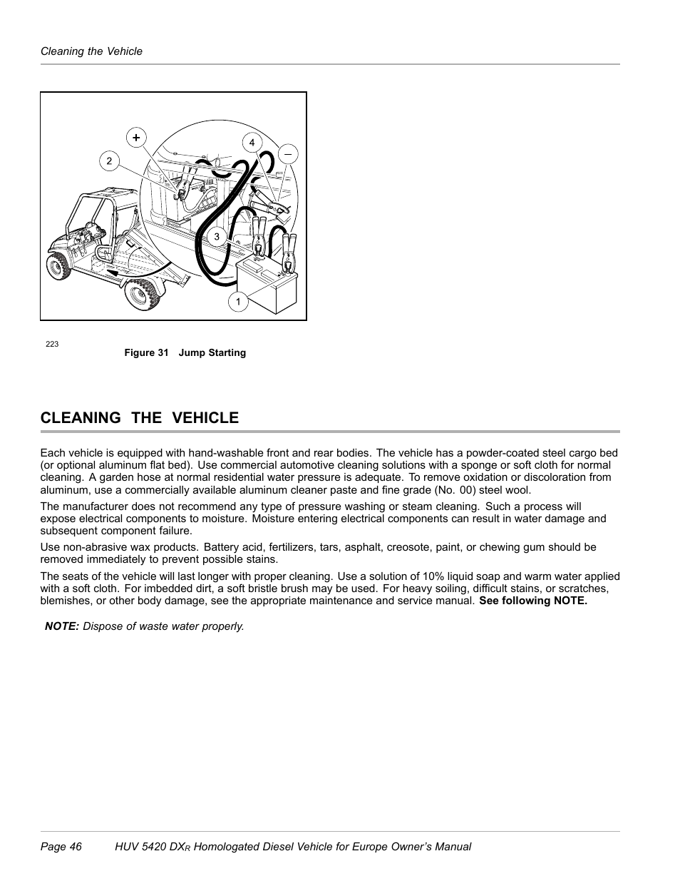 Cleaning the vehicle | Husqvarna HUV 5420 DXR User Manual | Page 48 / 56