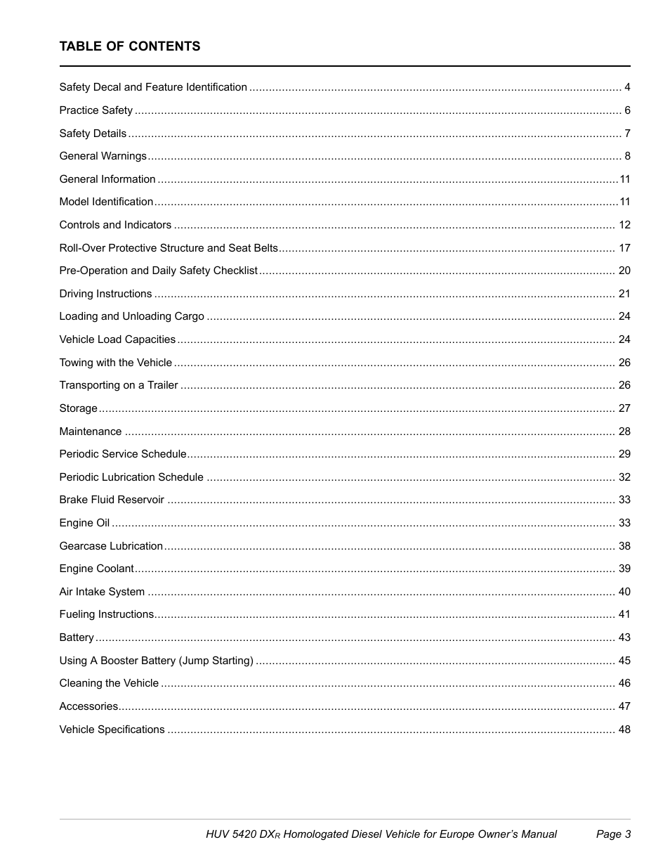 Husqvarna HUV 5420 DXR User Manual | Page 5 / 56