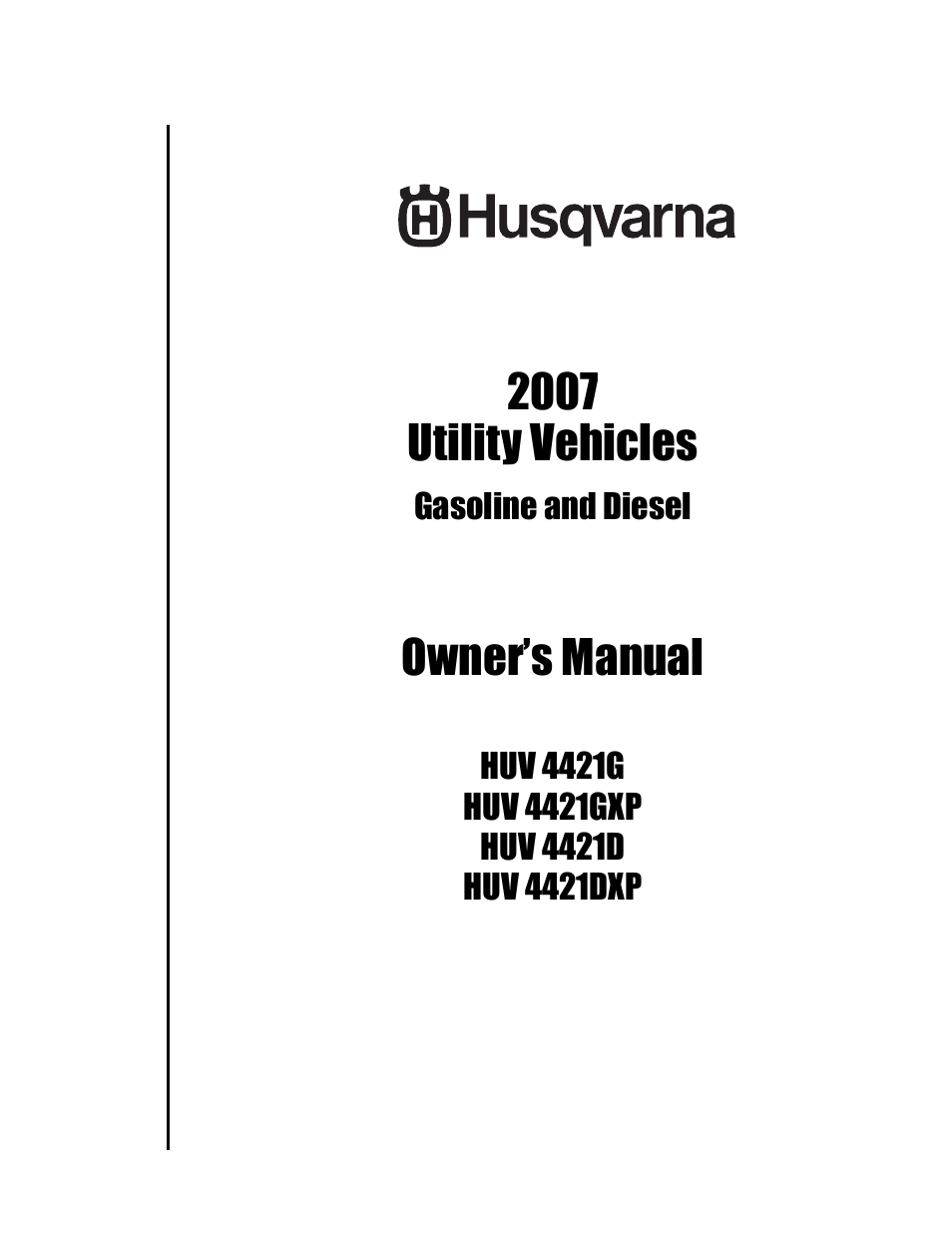 Husqvarna HUV4421G User Manual | 60 pages