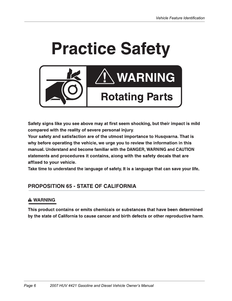 Husqvarna HUV4421G User Manual | Page 8 / 60