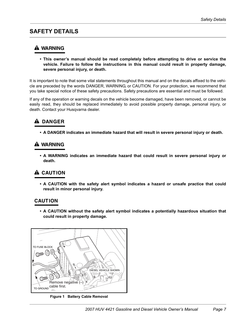 Safety details, Safety details ý | Husqvarna HUV4421G User Manual | Page 9 / 60