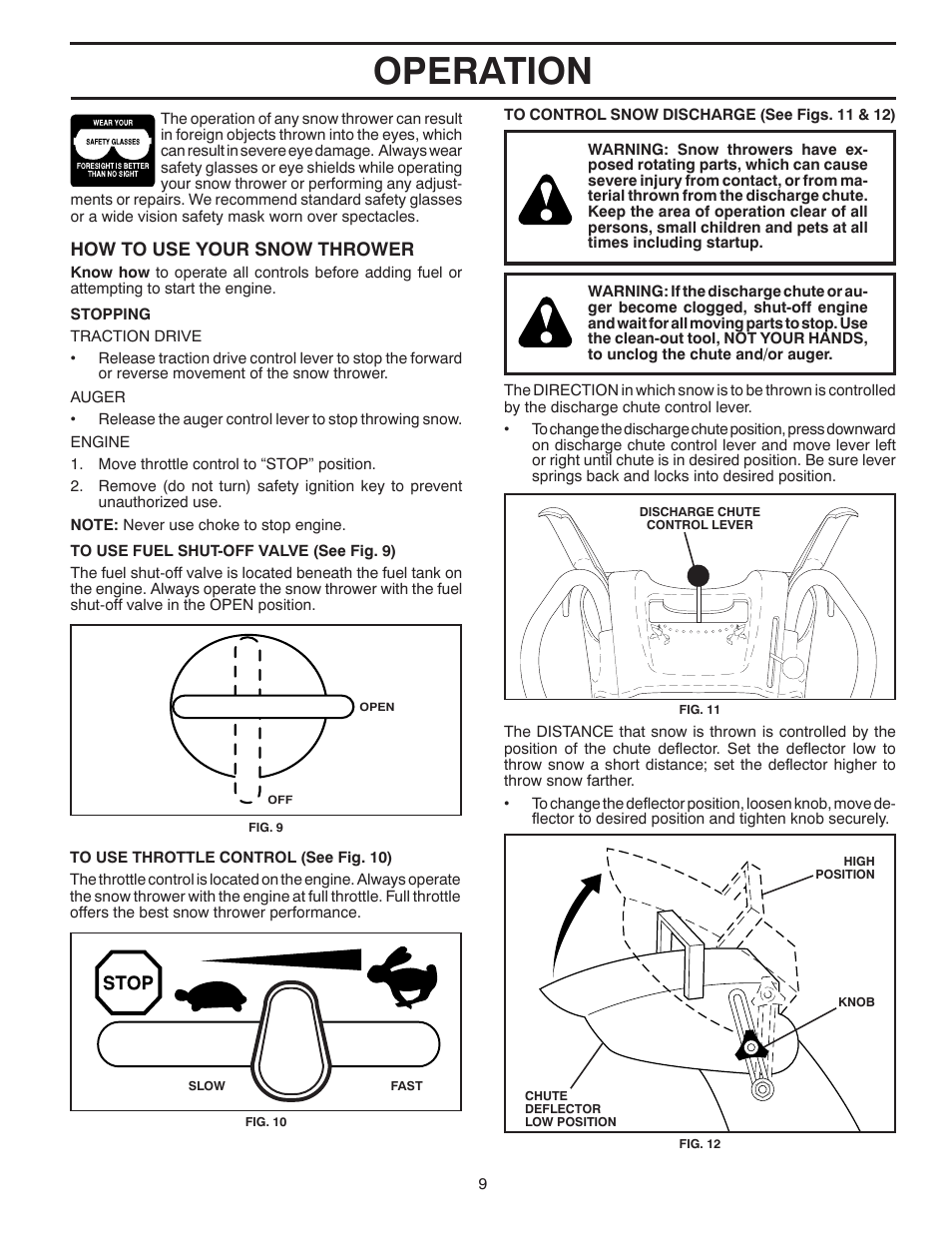 Operation | Husqvarna 11527SB User Manual | Page 9 / 24