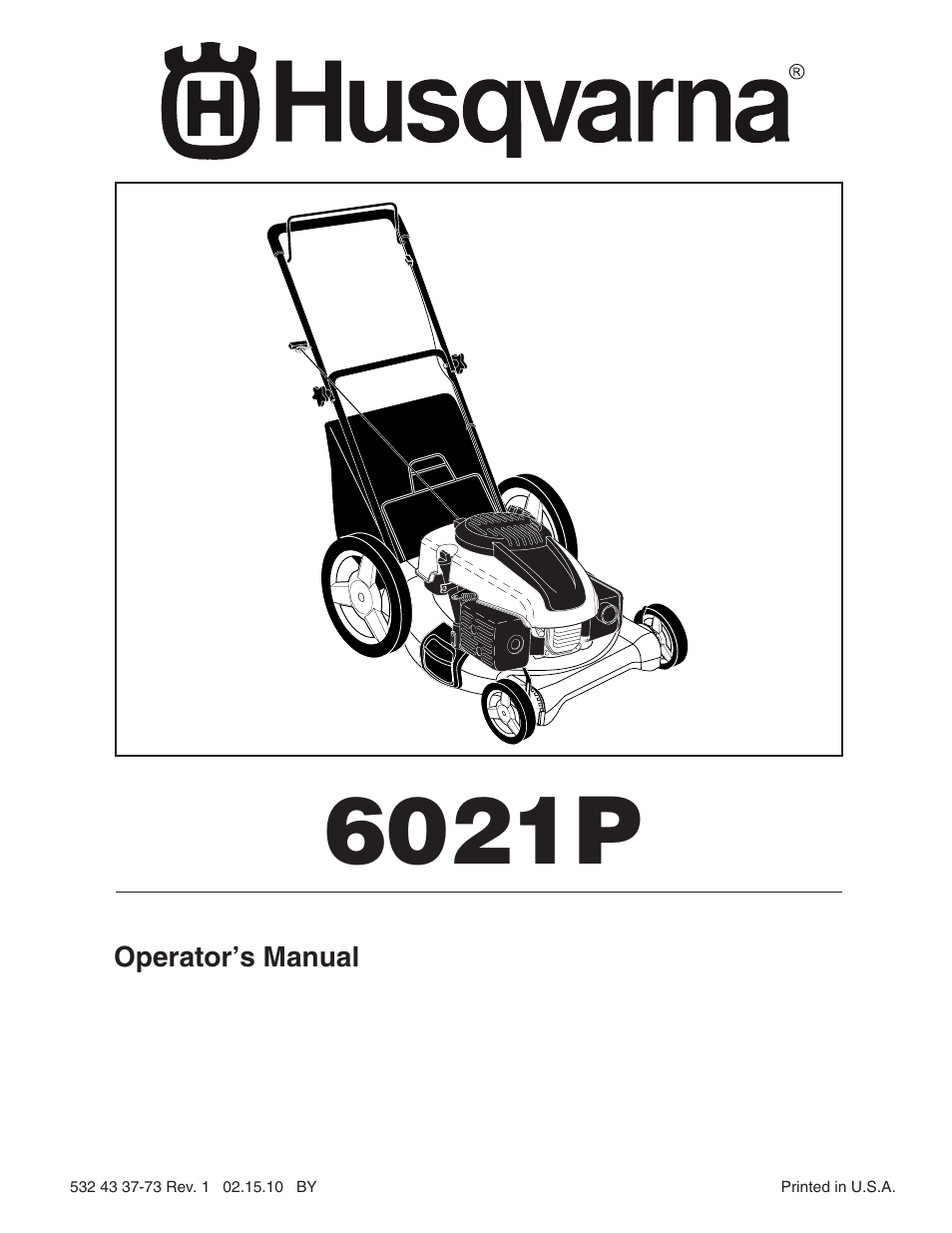 Husqvarna 6021P User Manual | 16 pages