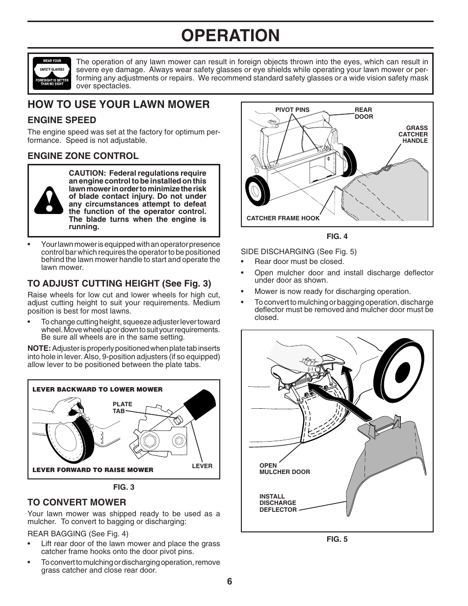 Operation, How to use your lawn mower | Husqvarna 6021P User Manual | Page 6 / 16