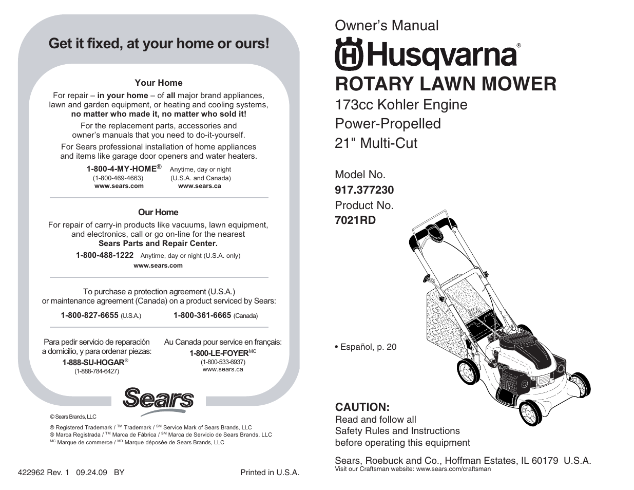 Husqvarna 917.37723 User Manual | 24 pages