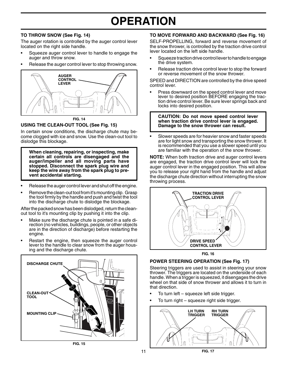 Operation | Husqvarna 10530SBEB User Manual | Page 11 / 32