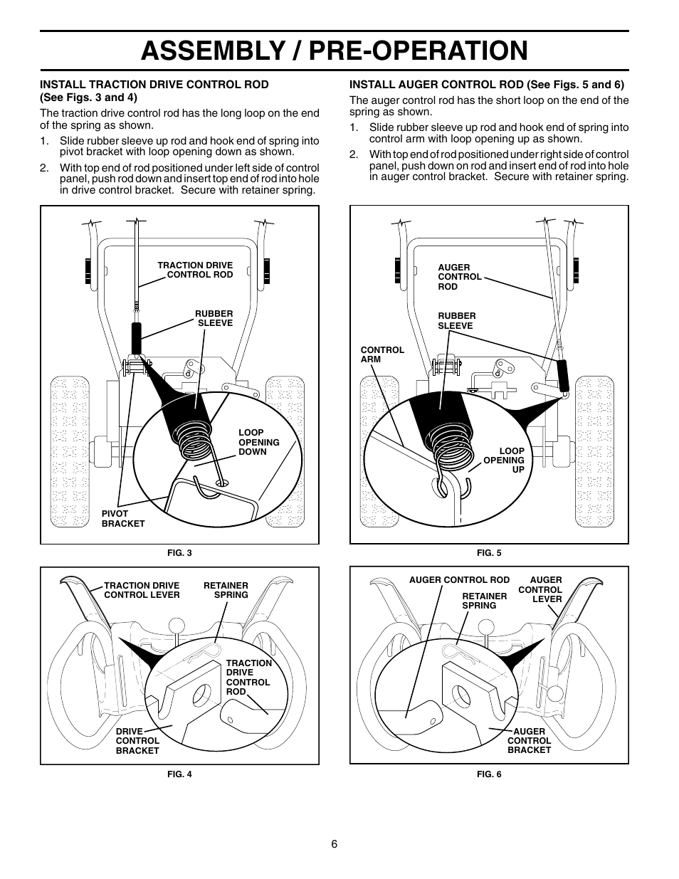 Assembly / pre-operation | Husqvarna 10530SBEB User Manual | Page 6 / 32