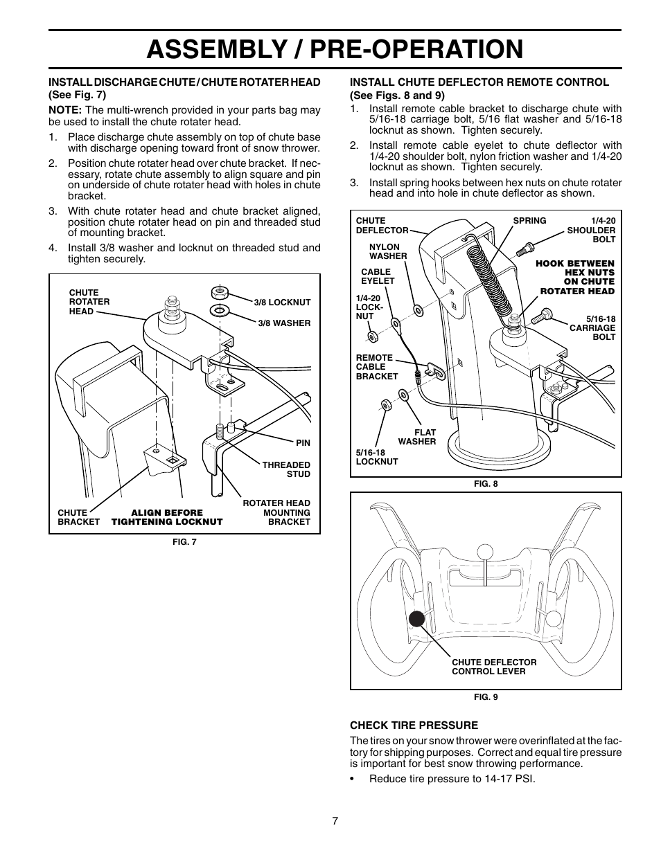 Assembly / pre-operation | Husqvarna 10530SBEB User Manual | Page 7 / 32