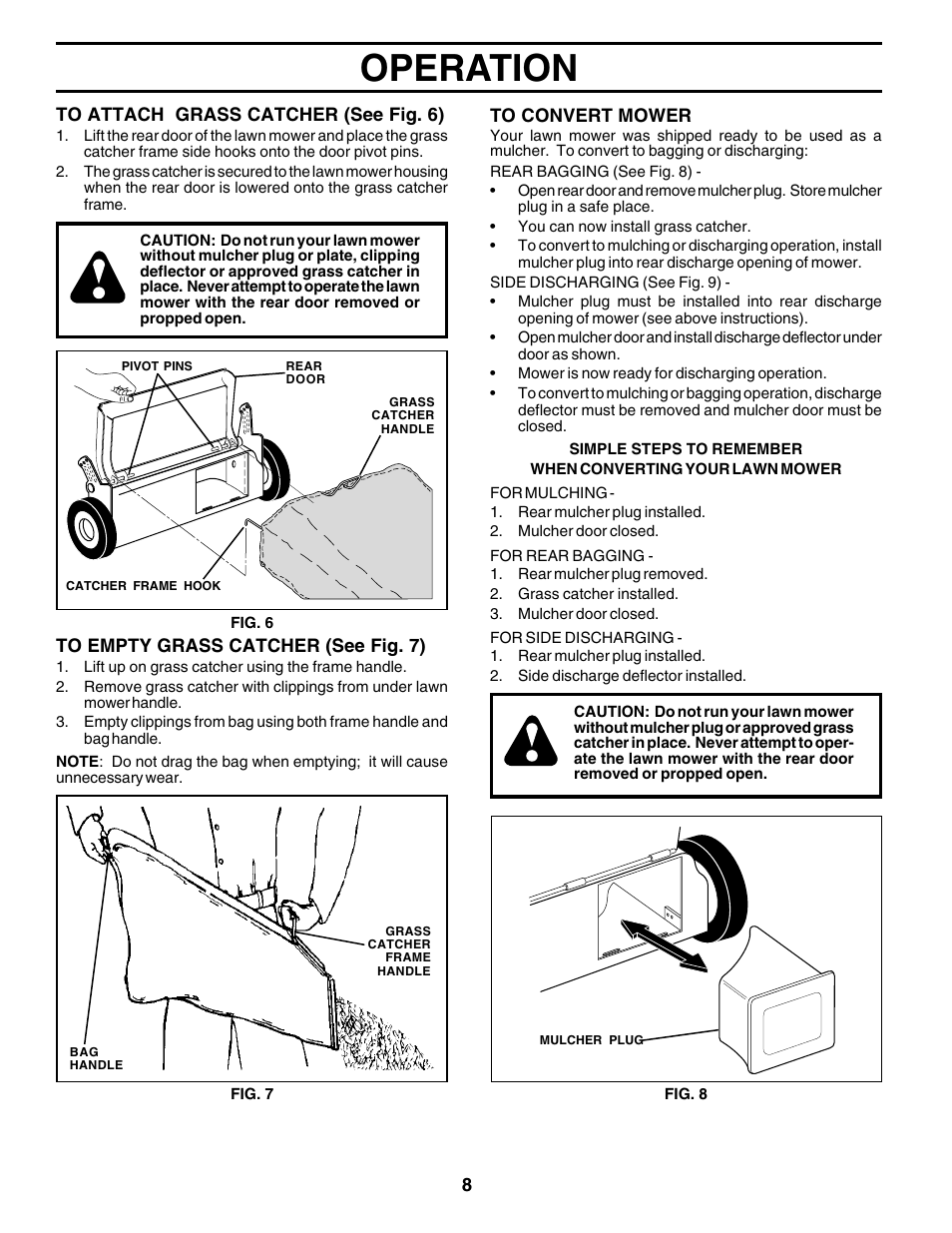 Operation | Husqvarna 6522CH User Manual | Page 8 / 20