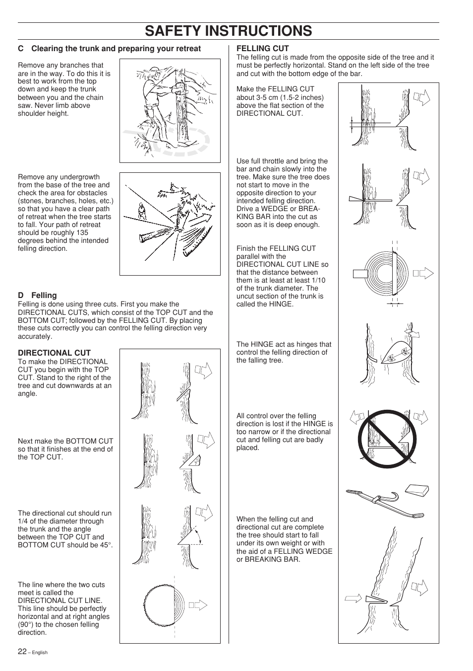 Safety instructions | Husqvarna 357XP User Manual | Page 22 / 36