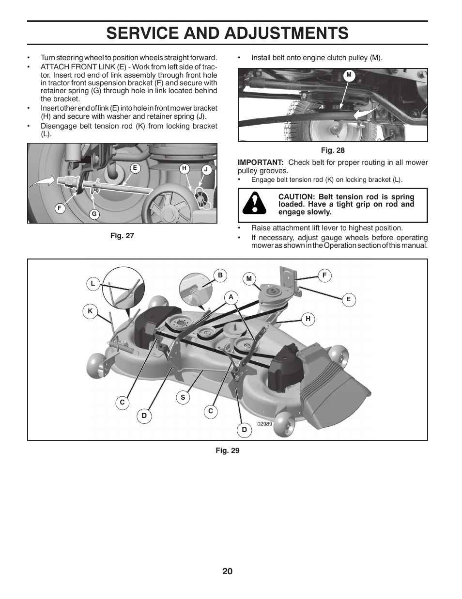 Service and adjustments | Husqvarna 2748 GLS User Manual | Page 20 / 49