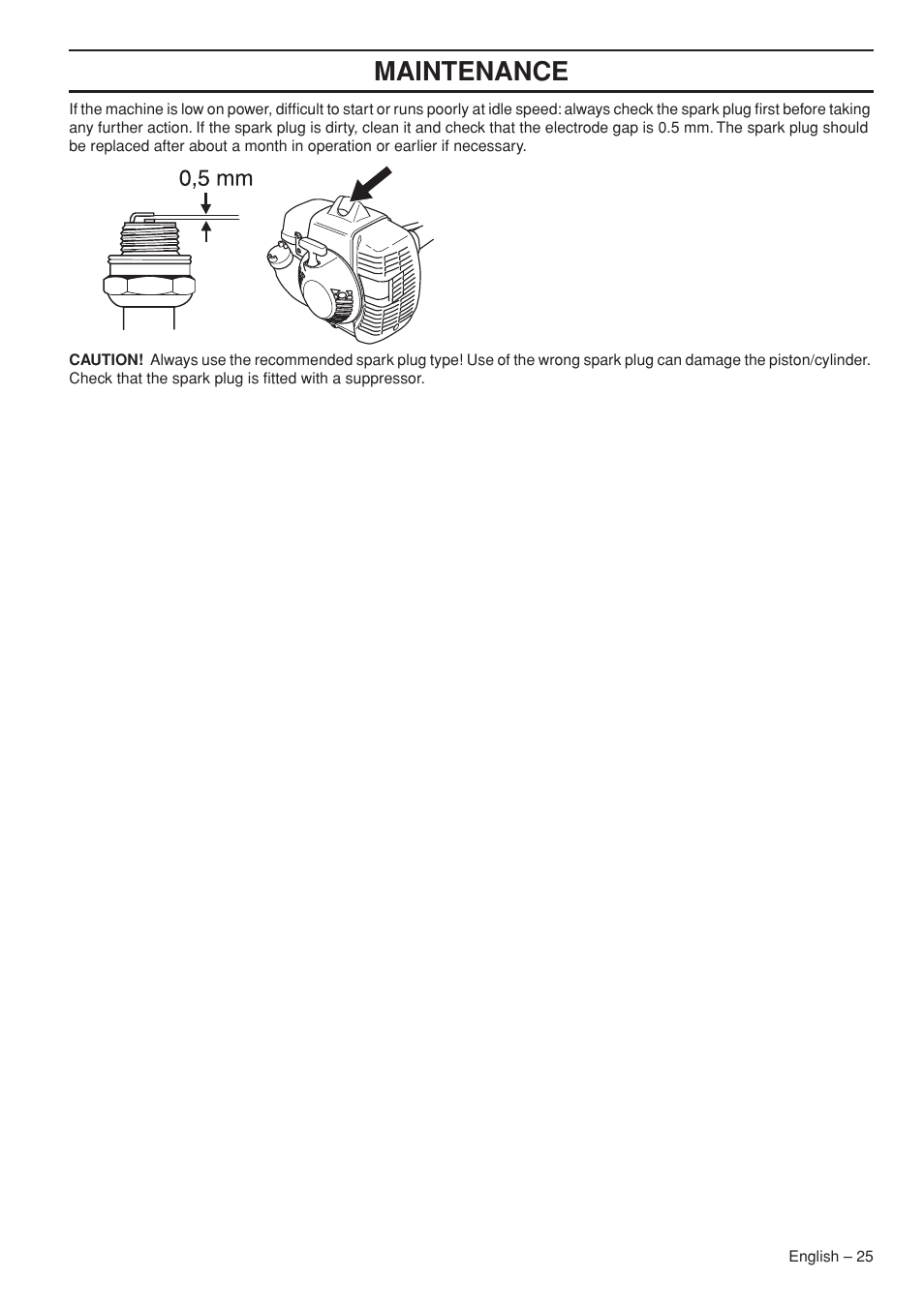 Maintenance | Husqvarna Clearing Saw 53 5RJ User Manual | Page 25 / 36