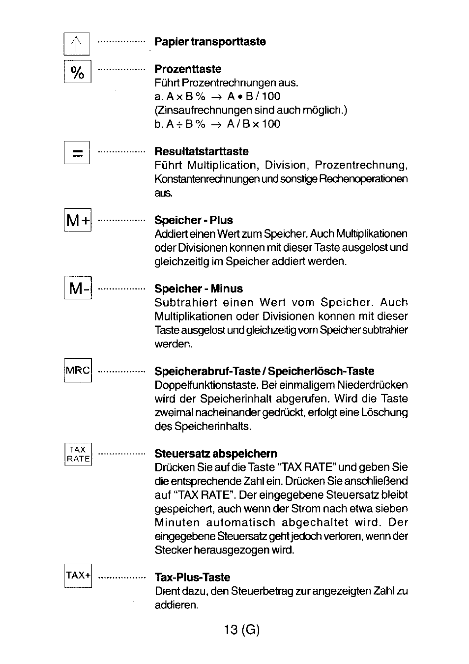 13(g) | CITIZEN CX-77BIII User Manual | Page 14 / 61