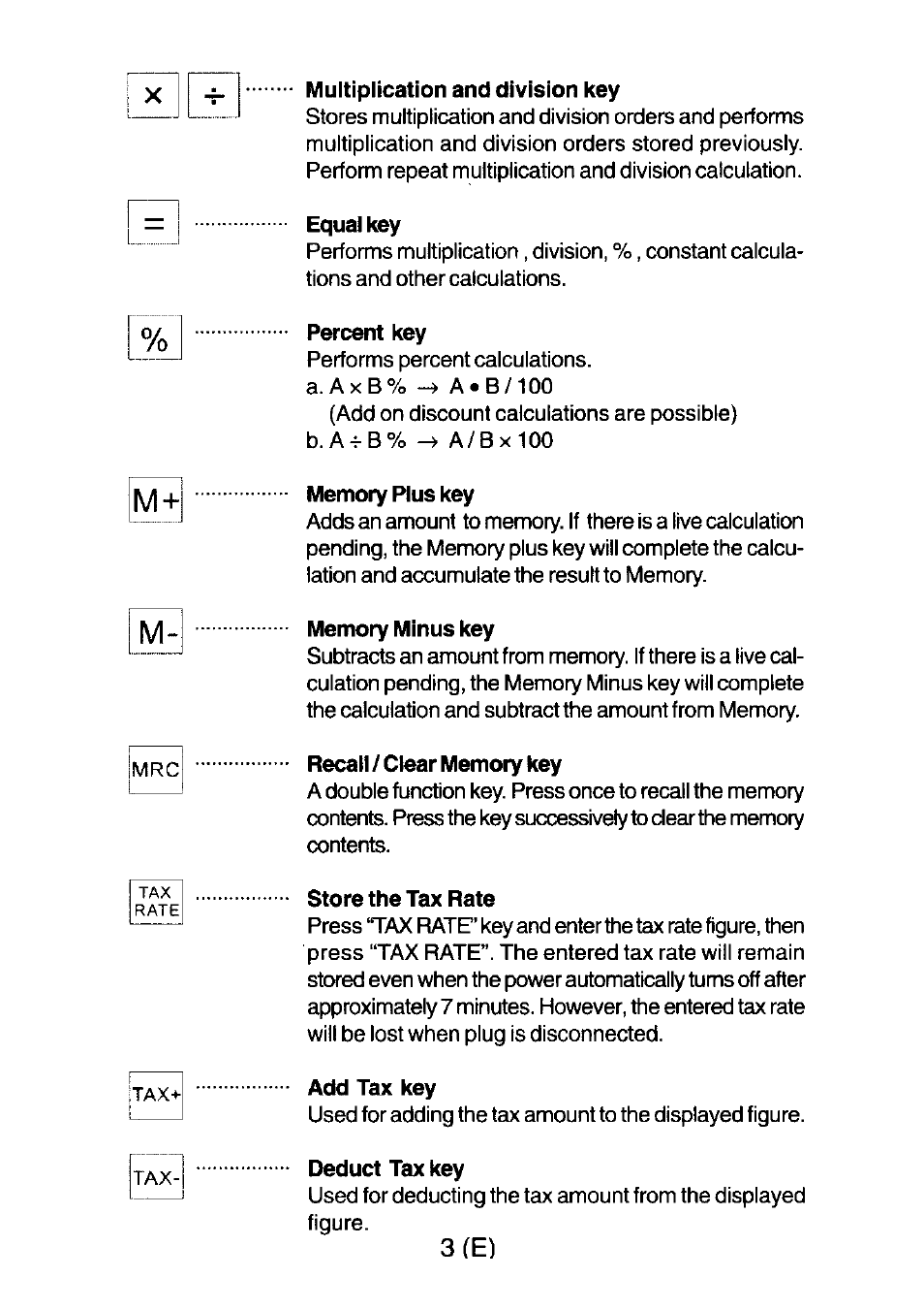 3(e) | CITIZEN CX-77BIII User Manual | Page 4 / 61