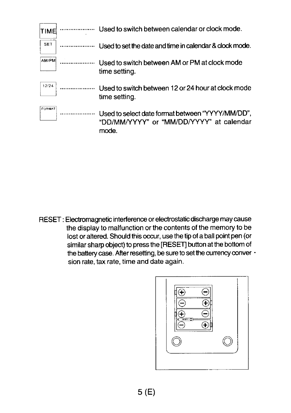 5(e) | CITIZEN CX-77BIII User Manual | Page 6 / 61