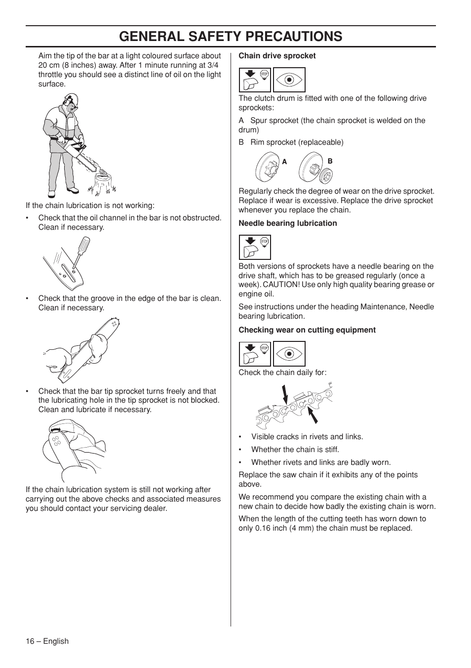 General safety precautions | Husqvarna 1150902-95 User Manual | Page 16 / 44