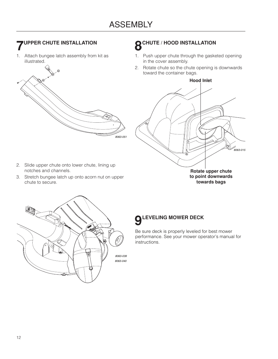 Assembly | Husqvarna 115 247227 R1 User Manual | Page 12 / 24