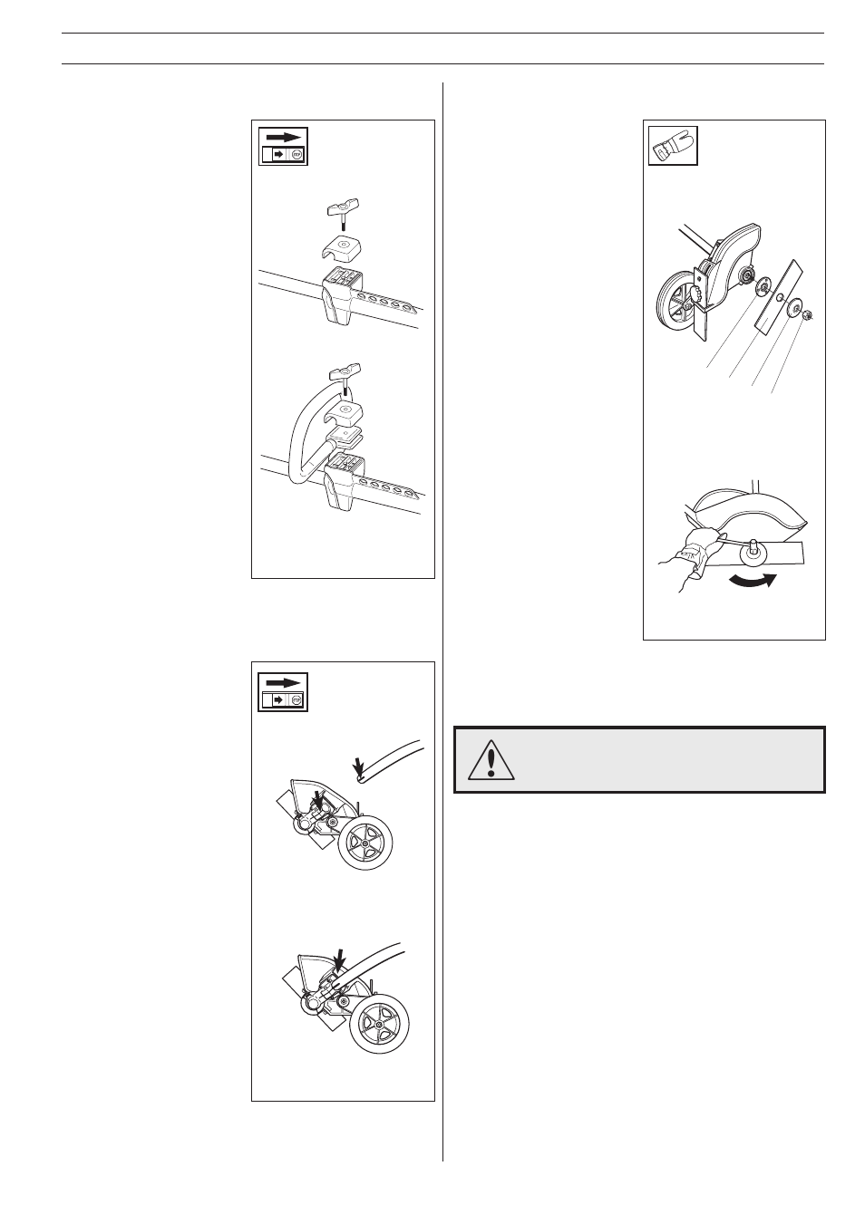 Assembly, Assembling the blade, Assembling the loop handlebar | Assembling the angle gear | Husqvarna 225E User Manual | Page 13 / 24