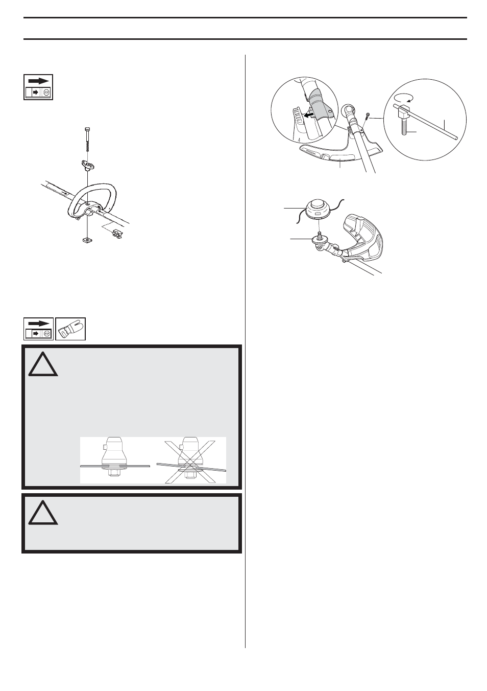 Fitting the loop handle, Assembling the cutting equipment, Assembly | Ab h | Husqvarna 335LX User Manual | Page 11 / 36
