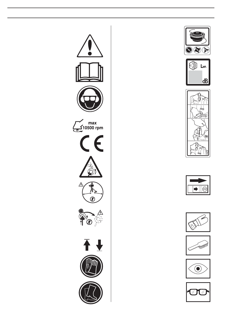 Symbols, Key t o symbols | Husqvarna 335LX User Manual | Page 2 / 36