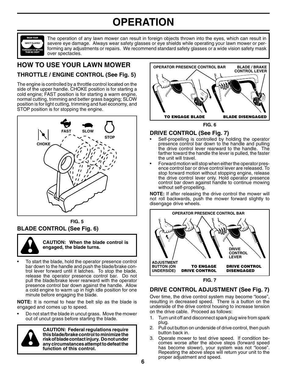 Operation, How to use your lawn mower | Husqvarna 5521BBC User Manual | Page 6 / 16