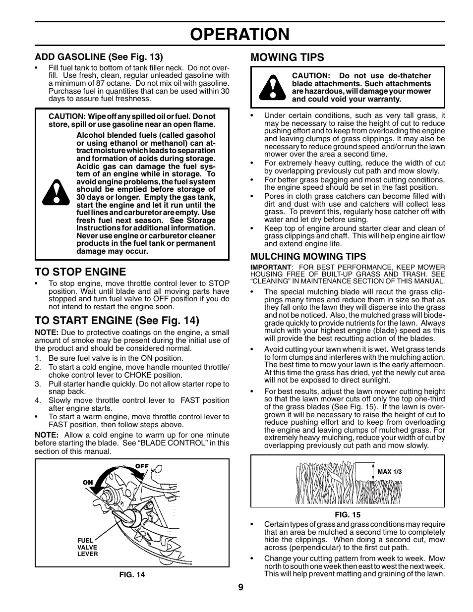 Operation, Mowing tips | Husqvarna 5521BBC User Manual | Page 9 / 16