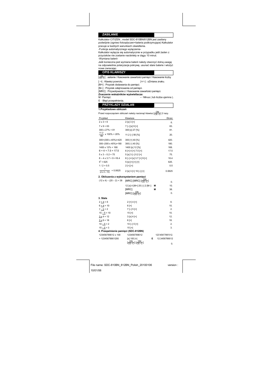 CITIZEN SDC-810BN User Manual | Page 11 / 16