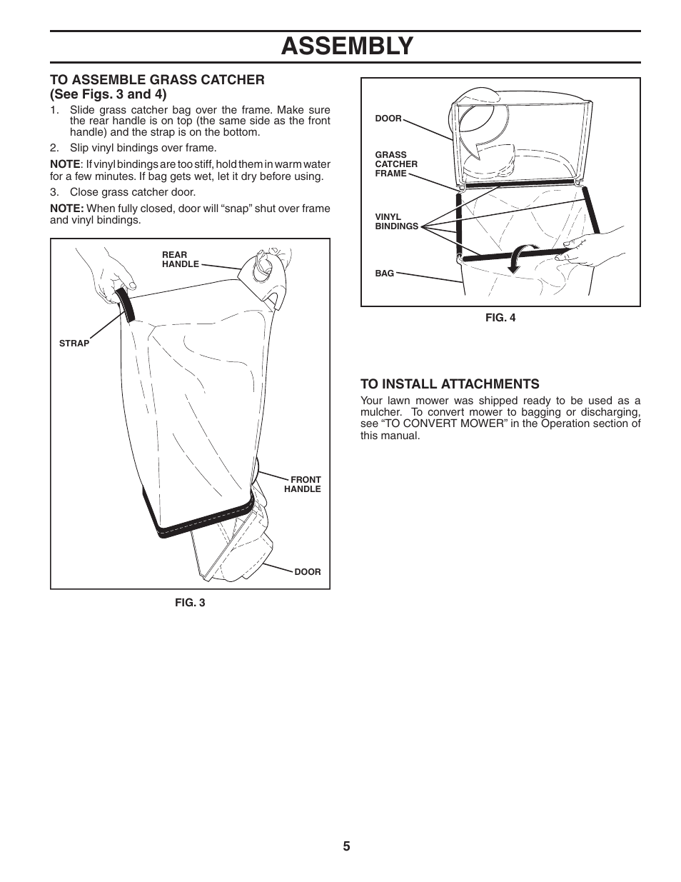 Assembly | Husqvarna 65RSW21HV User Manual | Page 5 / 24