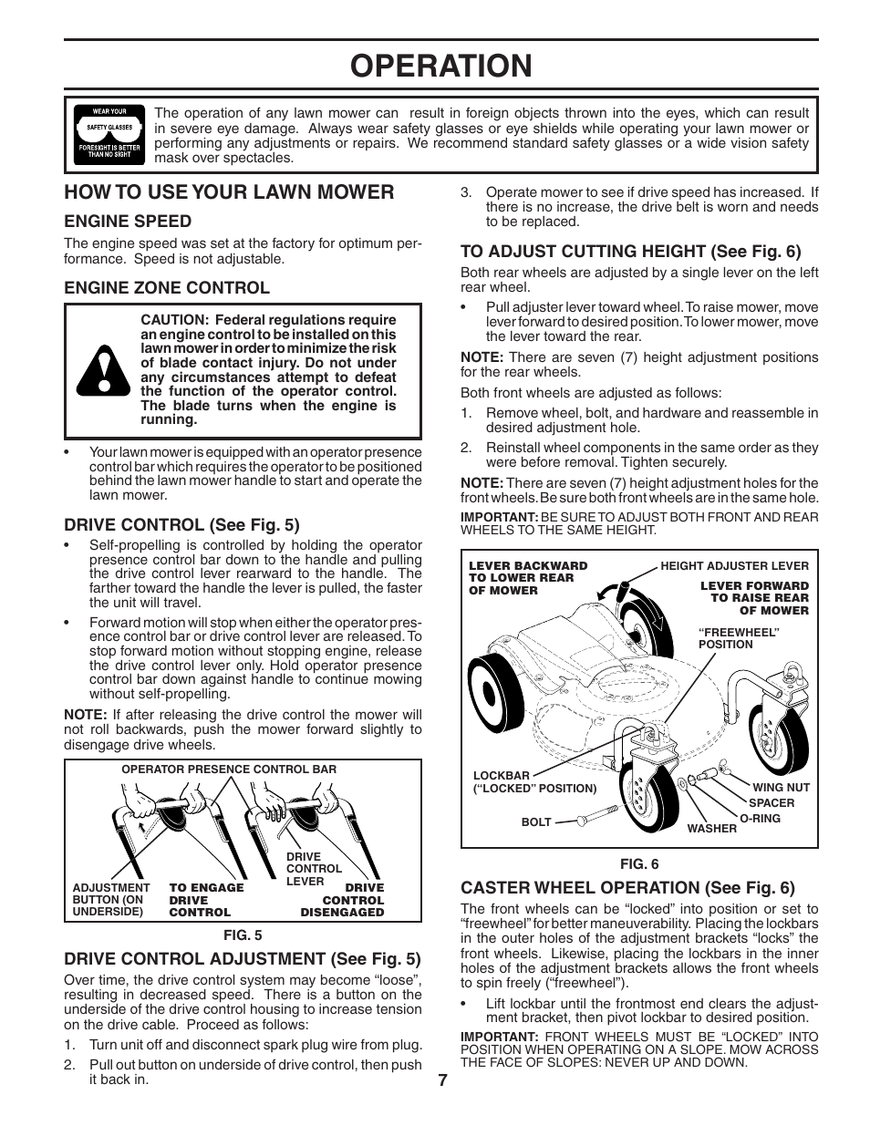 Operation, How to use your lawn mower | Husqvarna 65RSW21HV User Manual | Page 7 / 24