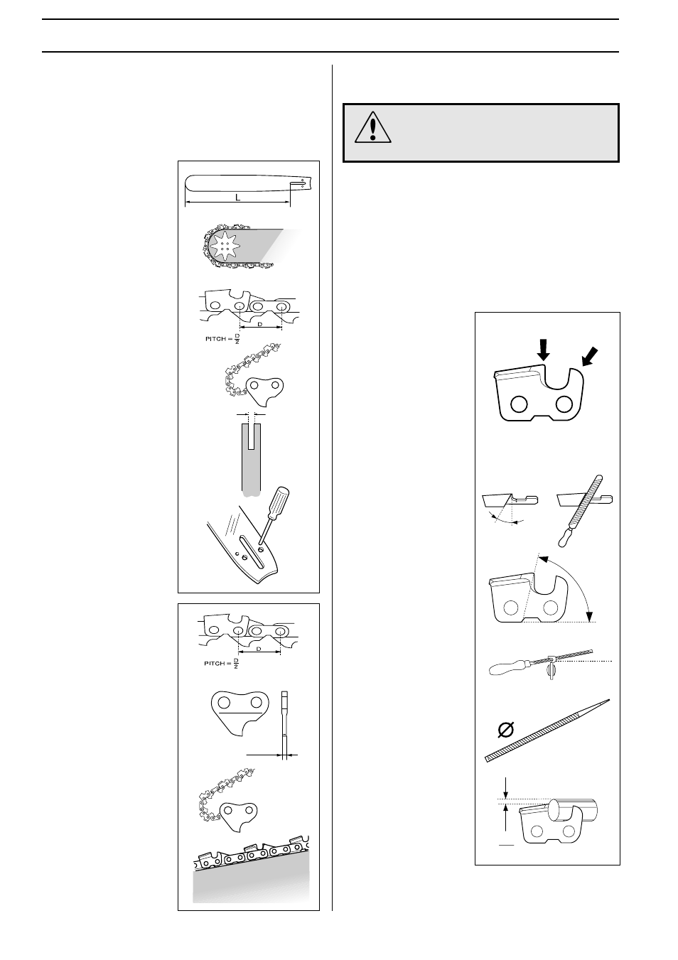 Safety instructions, Specification of blade and chain | Husqvarna 250PS User Manual | Page 8 / 28