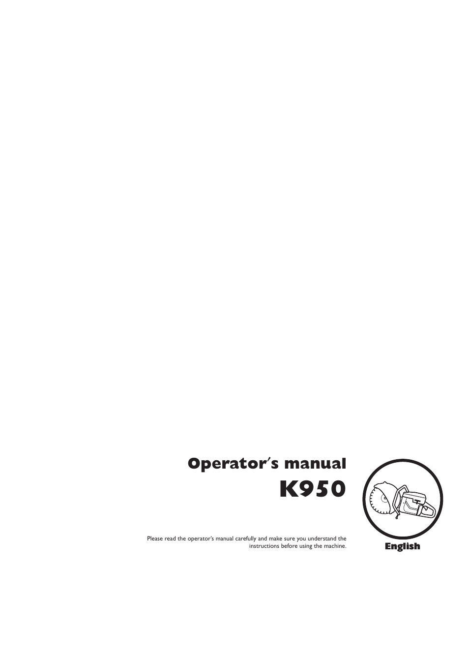 Husqvarna K950 User Manual | 24 pages