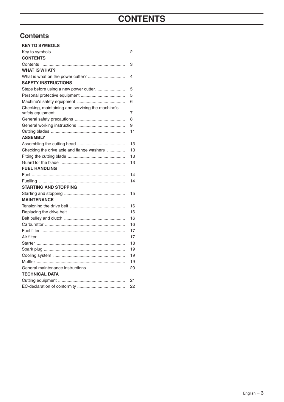 Husqvarna K950 User Manual | Page 3 / 24