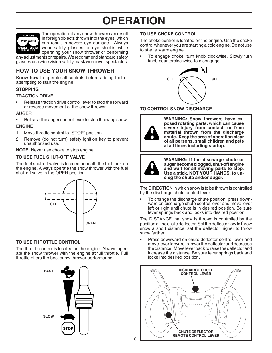 Operation | Husqvarna 1130ST User Manual | Page 10 / 32