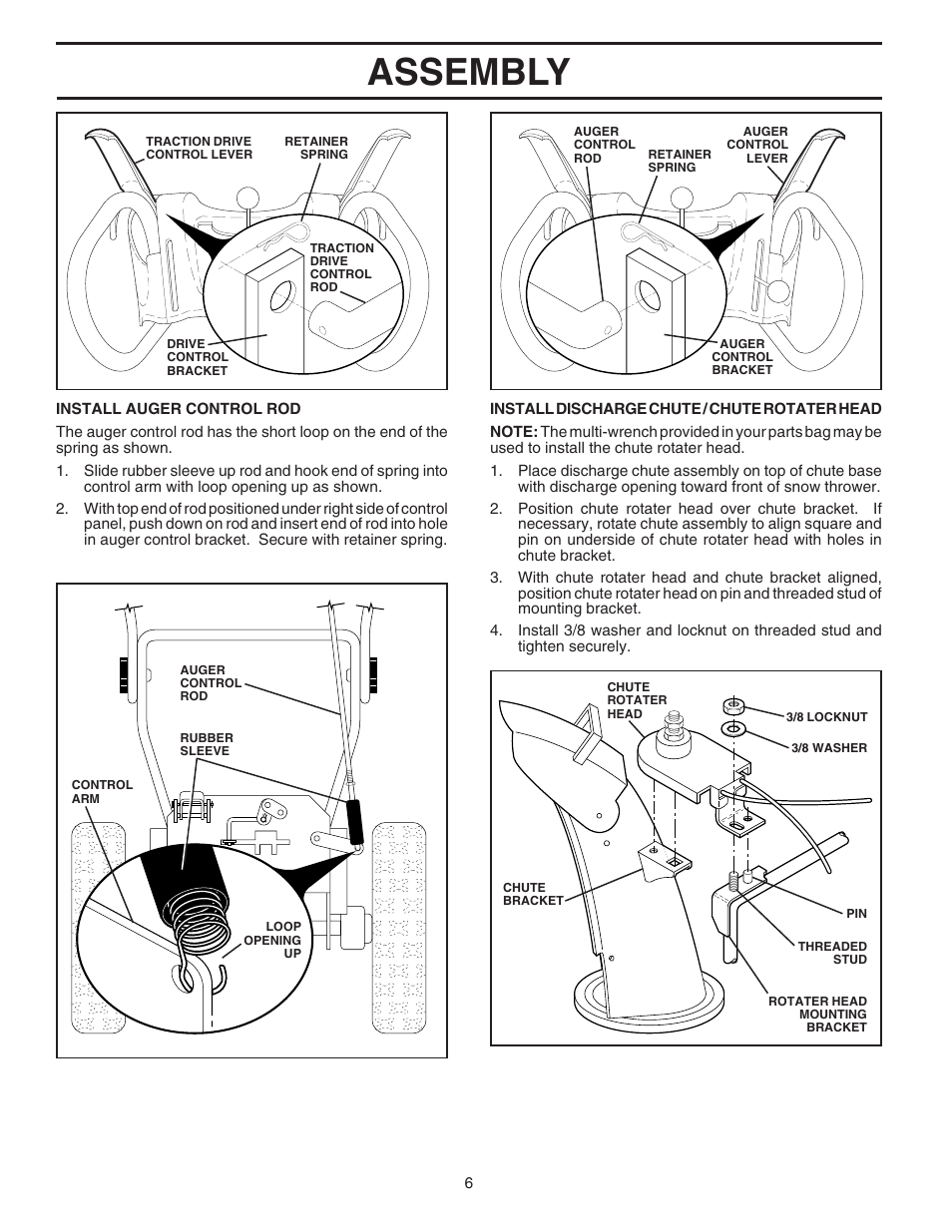 Assembly | Husqvarna 1130ST User Manual | Page 6 / 32