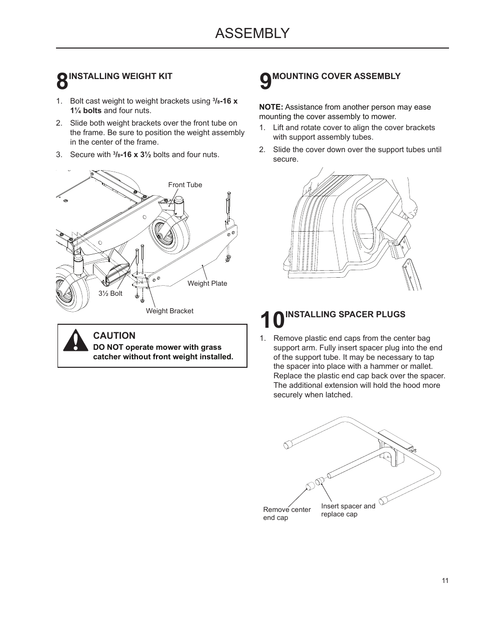 Assembly | Husqvarna 965 610901 User Manual | Page 11 / 24