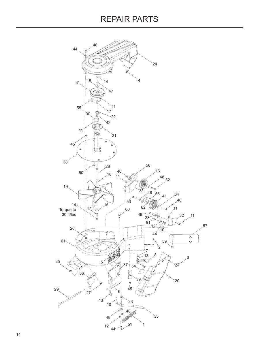 Repair parts | Husqvarna 965 610901 User Manual | Page 14 / 24