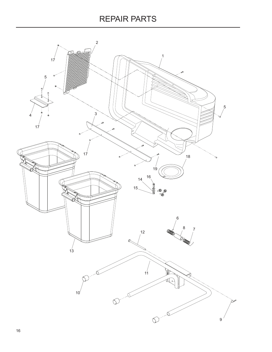 Repair parts | Husqvarna 965 610901 User Manual | Page 16 / 24