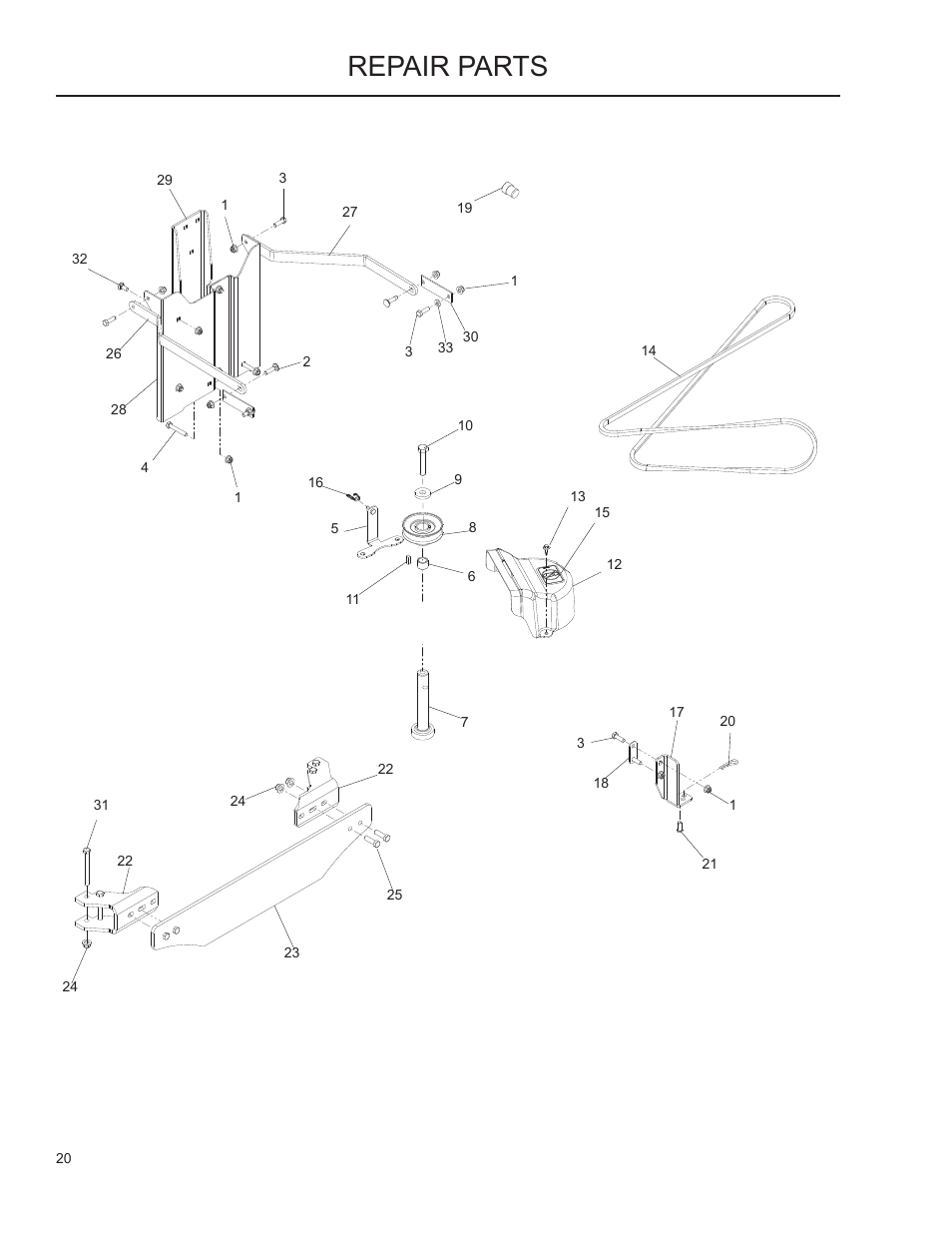 Repair parts | Husqvarna 965 610901 User Manual | Page 20 / 24