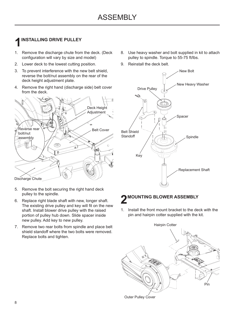 Assembly | Husqvarna 965 610901 User Manual | Page 8 / 24