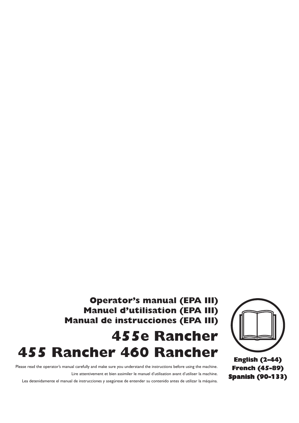 Husqvarna 455e Rancher User Manual | 140 pages