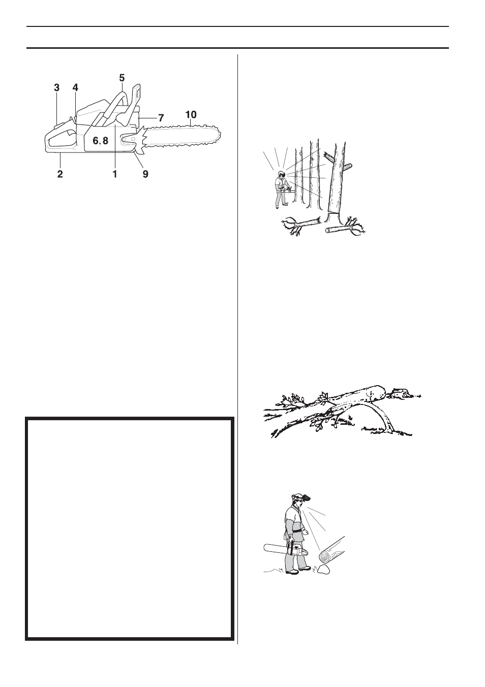 Antes de utilizar la máquina, Instrucciones generales de trabajo, Reglas básicas de seguridad | Tecnica de trabajo | Husqvarna 455e Rancher User Manual | Page 112 / 140