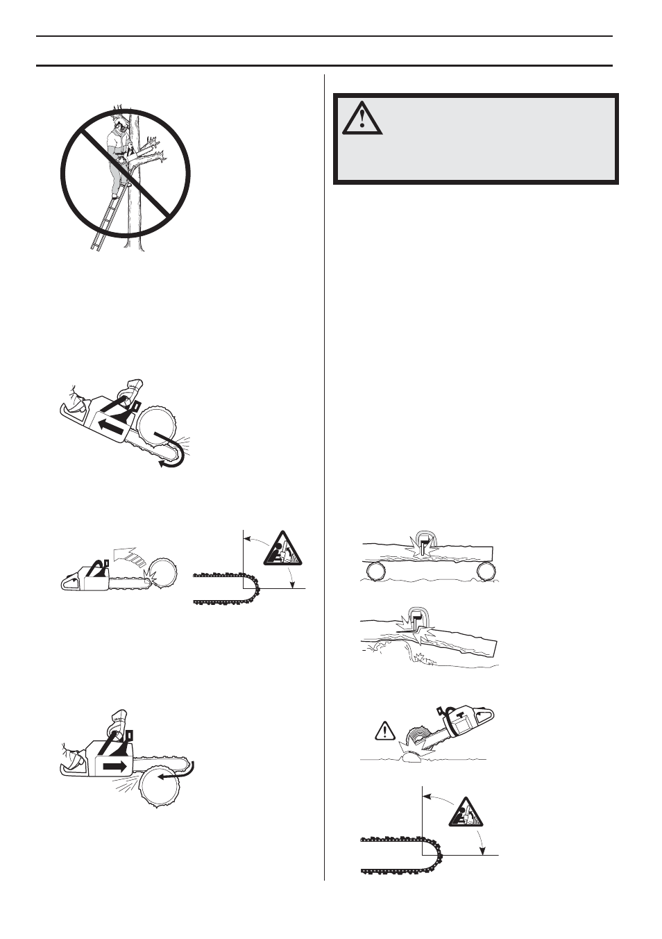 Técnica básica de corte, Tecnica de trabajo | Husqvarna 455e Rancher User Manual | Page 114 / 140