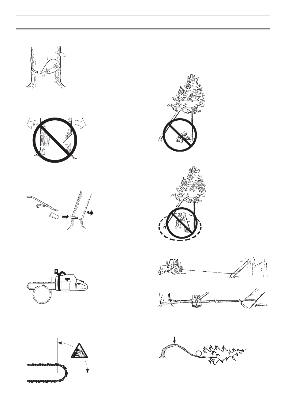 Tratamiento de una tala fallida, Tecnica de trabajo | Husqvarna 455e Rancher User Manual | Page 118 / 140