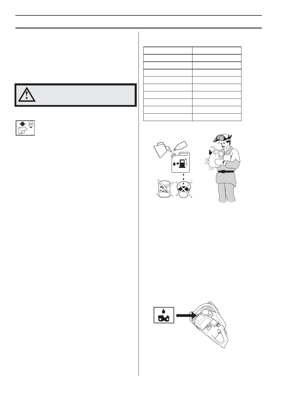 Fuel, Gasoline, Two-stroke oil | Mixing, Chain oil, Fuel handling | Husqvarna 455e Rancher User Manual | Page 20 / 140