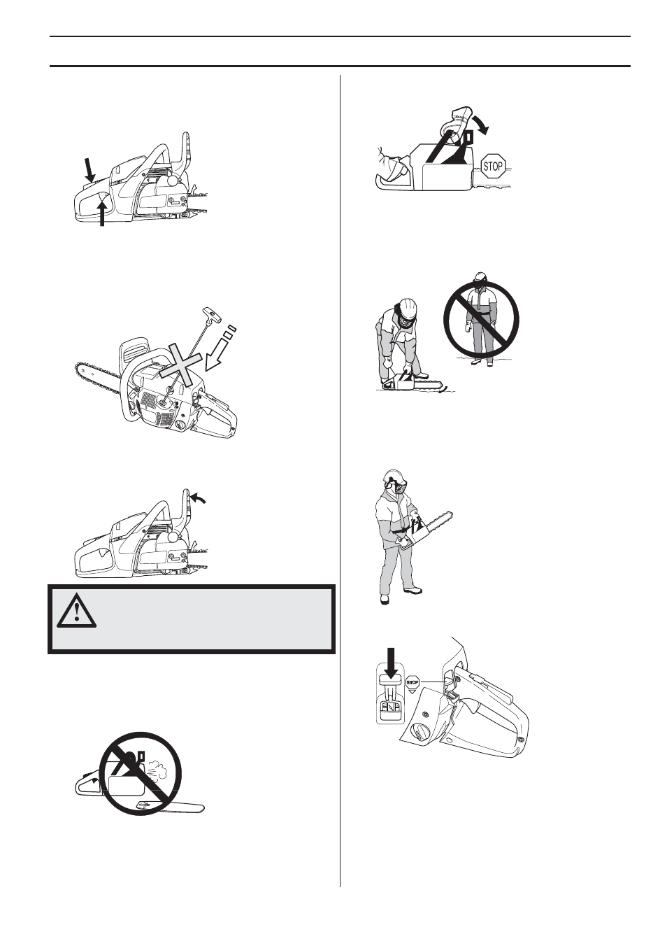 Stopping, Starting and stopping | Husqvarna 455e Rancher User Manual | Page 23 / 140